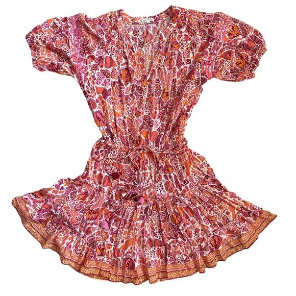 Poupette‎ St. Barth Mini Bona V-Neck in Red Chagal Size Medium - Picture 10 of 13